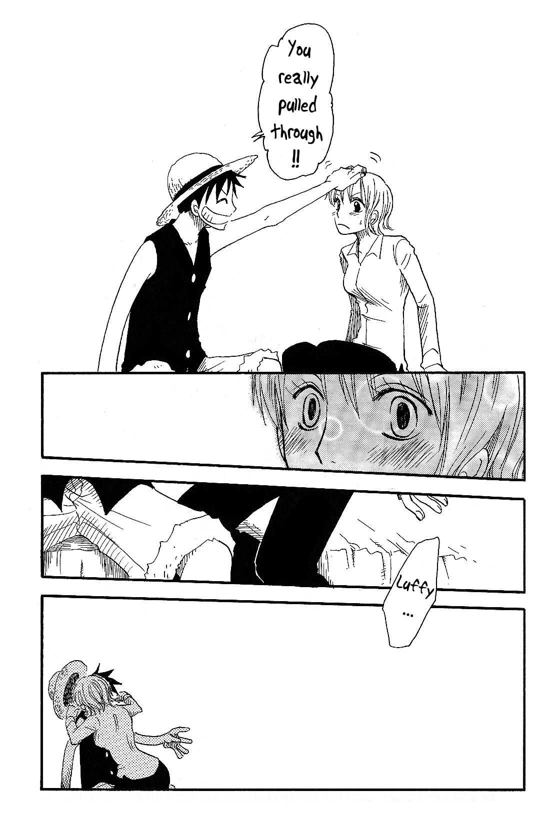 [CHANNEL KING (Fujisaki Kazuko)] Dakishimetara Kisu wo Shiyou. (One Piece) [English] [CHANNEL KING (藤崎一子)] 抱きしめたらキスをしよう。 (ワンピース) [英訳]