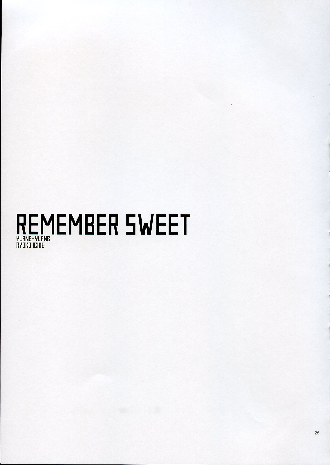 (C68) [YLANG-YLANG (Ichie Ryouko)] Remember Sweet (D.Gray-man) [English] [Fakku] (C68) [イランイラン (一恵りょうこ)] REMEMBER SWEET (ディー・グレイマン) [英訳]