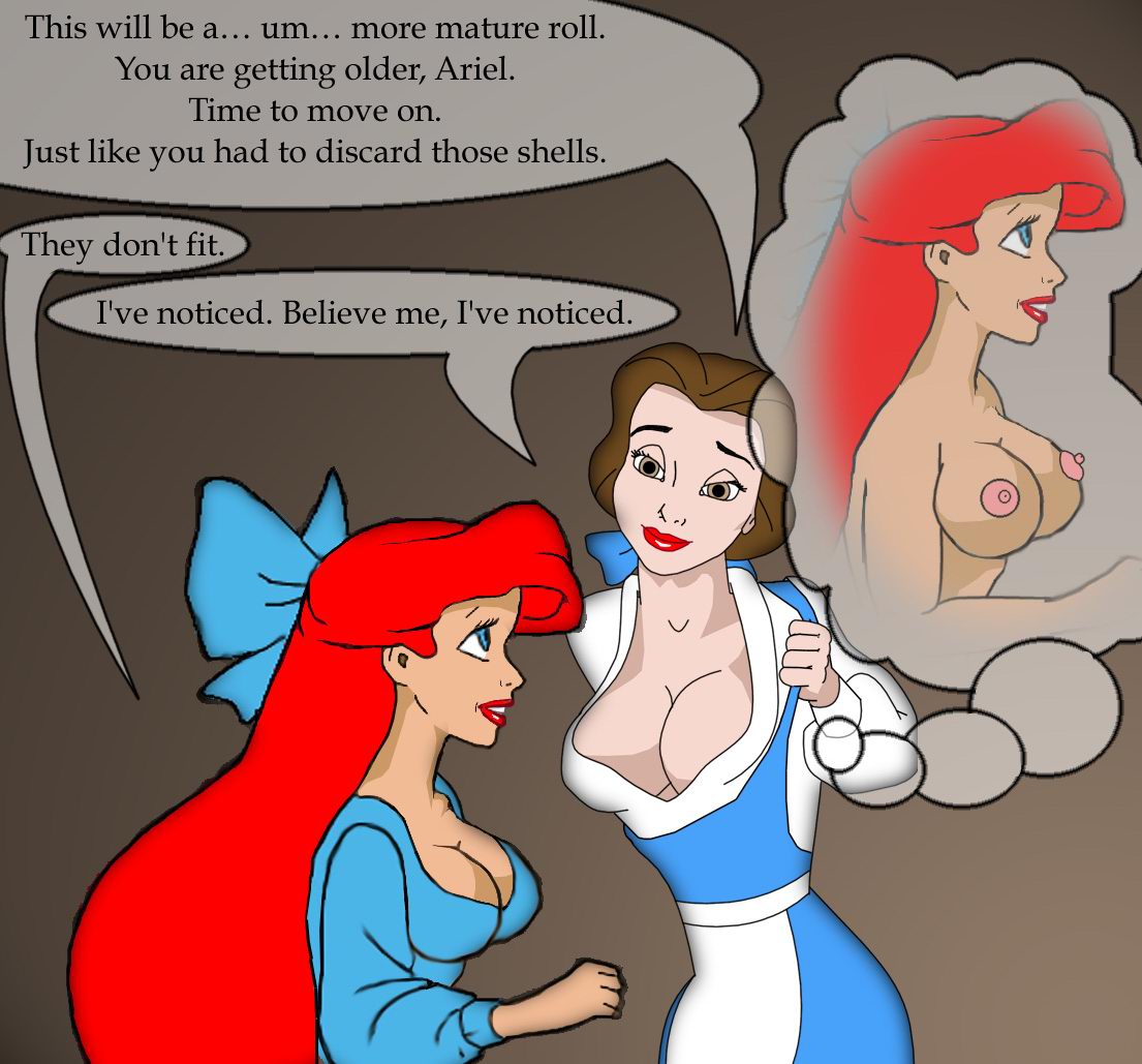 Belle and Ariel (The Little Mermaid, Beauty and the Beast) 
