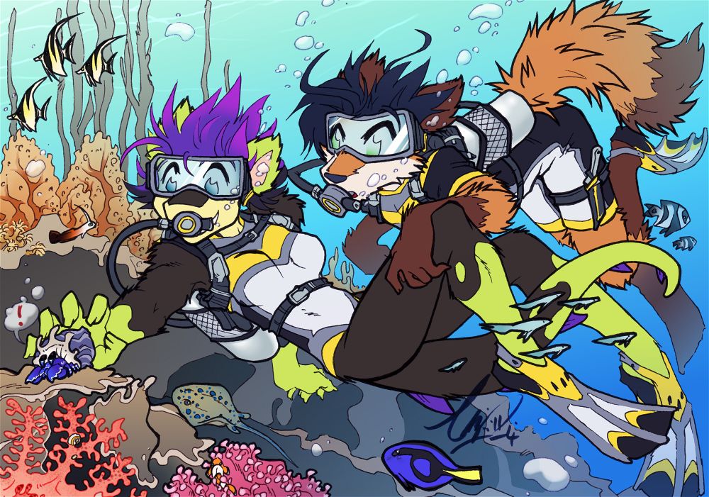Furries Underwater 